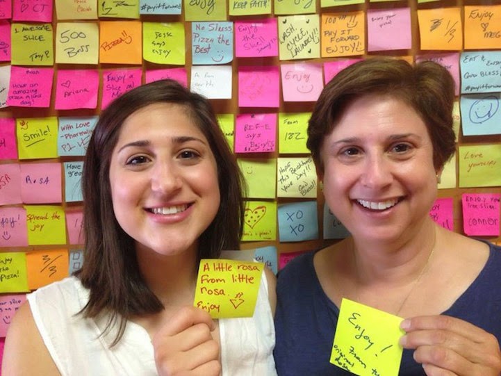 rosas pizza - postits