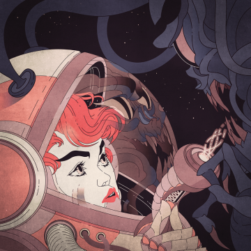 gloria pizzilli - ilustracion mujer astronauta
