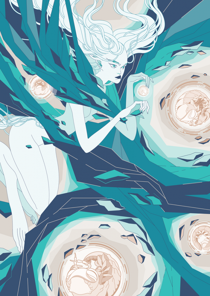 gloria pizzilli - ilustracion crystaline per maseiro